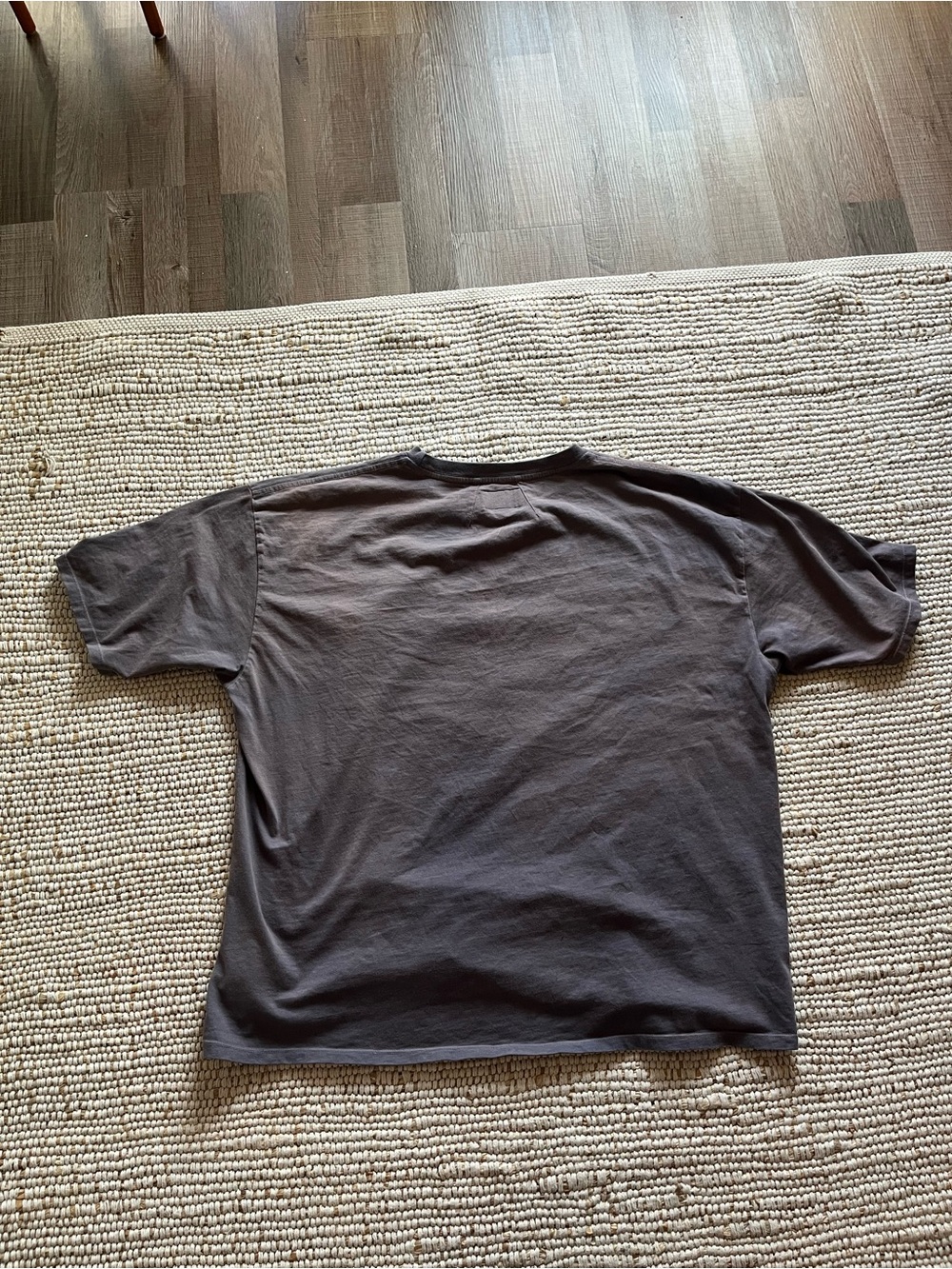 Rhude Dark Gray Short Sleeve Tee with Yellow Derby Graphic - Picture 2 of 4